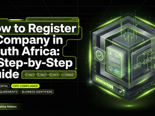 Entrepreneur registering a company online in South Africa using the CIPC system