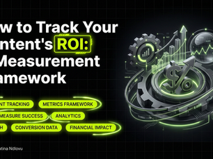 Business owner analyzing content ROI metrics on a digital analytics dashboard