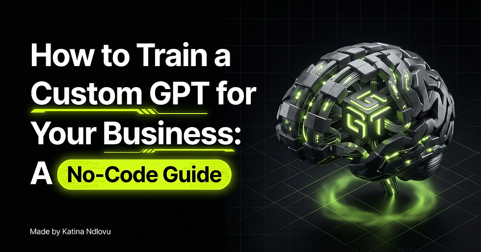 Business owner setting up a custom GPT for automation and customer service