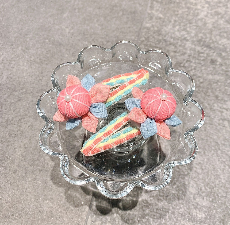 Thumbnail: Korean Style Fabric Made Kids Hair Clip Set (Jan_K2)