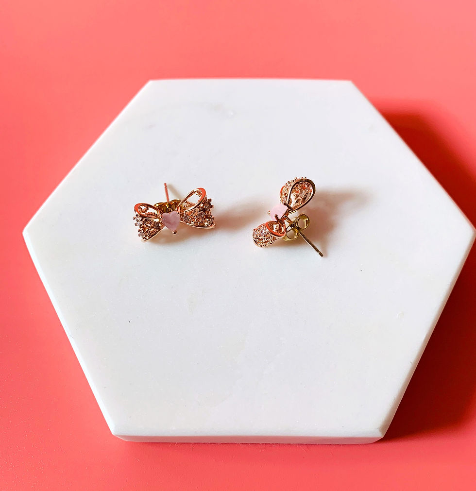 縮圖：Mini Heart Crystal Earrings (May_2)