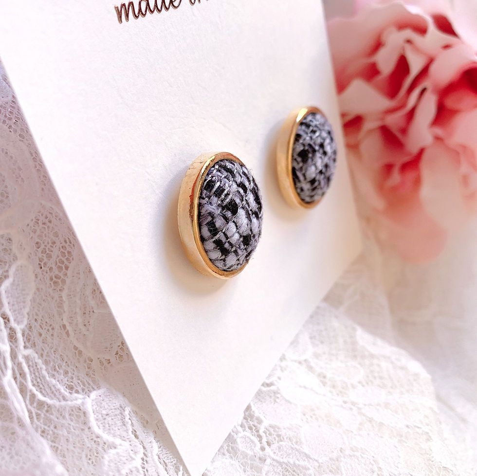 Thumbnail: Tweed Gold Earrings (SE_3)