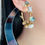 Thumbnail: Sparkling hoop earrings with colorful stones (AE_3)