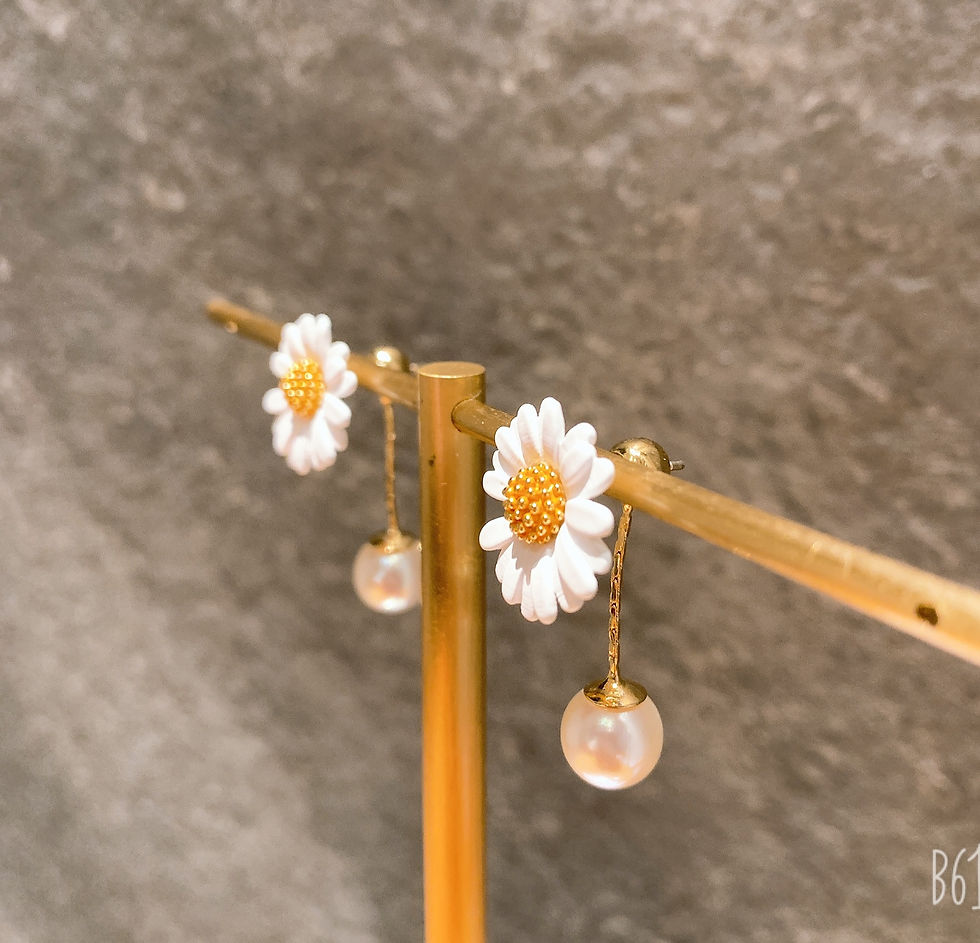 Thumbnail: Little Daisy Stud Drop Earrings (AG_11)