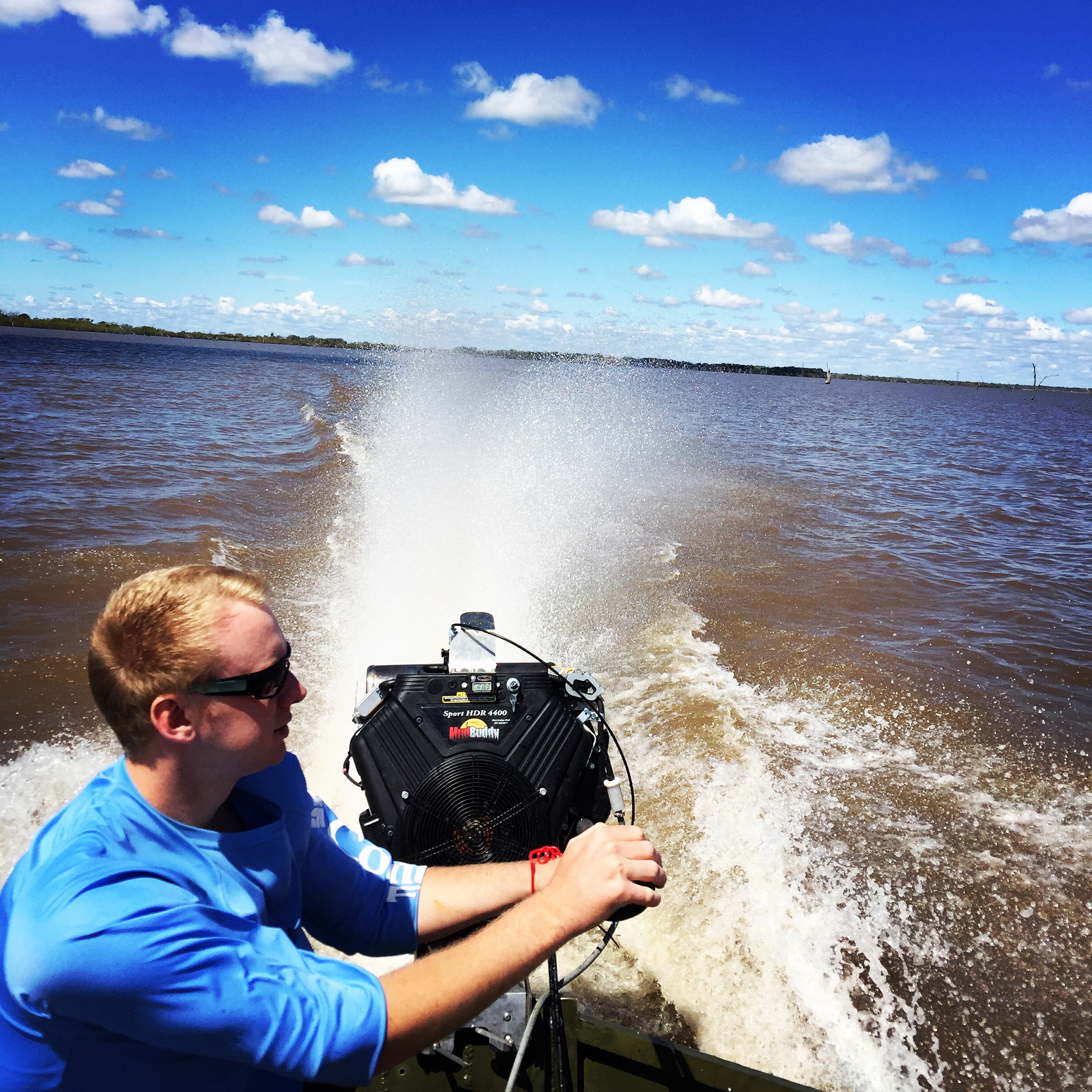 Mud Buddy mud motor on Lake Texana