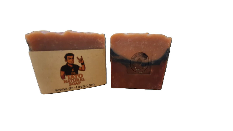 Red Rhubarb Red Clay with Activated Charcoal Strip in Bergamot Lavender Lemon an