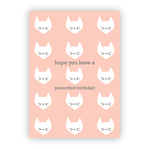 Happy Birthday Kitty card 5x7