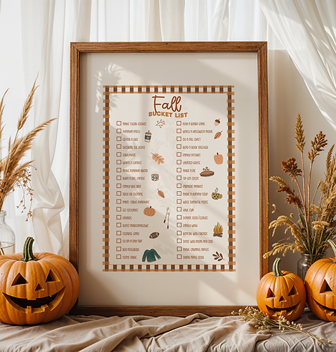 Fall Bucket List cute illustrations in brown mockup.png