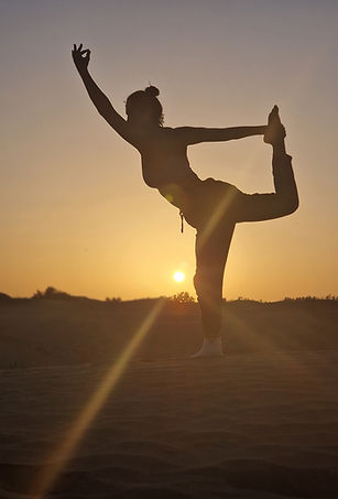 yoga dans les dunes