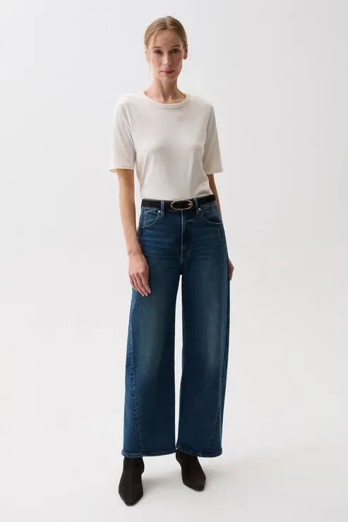 Pistola - Kyra High Rise Bowed Wide Leg Ankle - Cosmic
