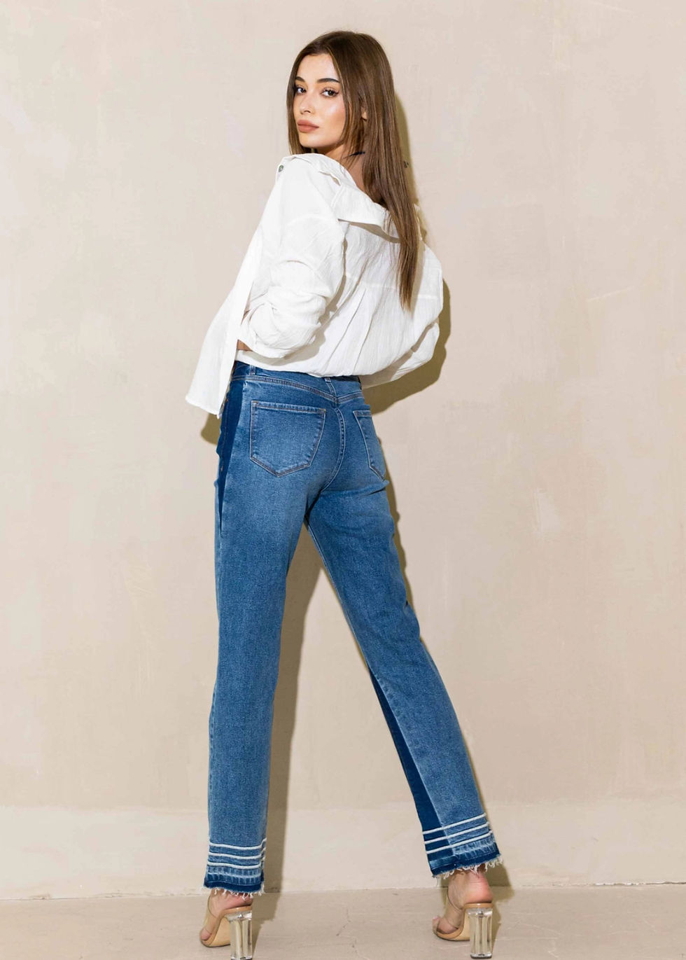 Thumbnail: ANNA-CROPPED STRAIGHT-COLOR BLOCK-FOSTER