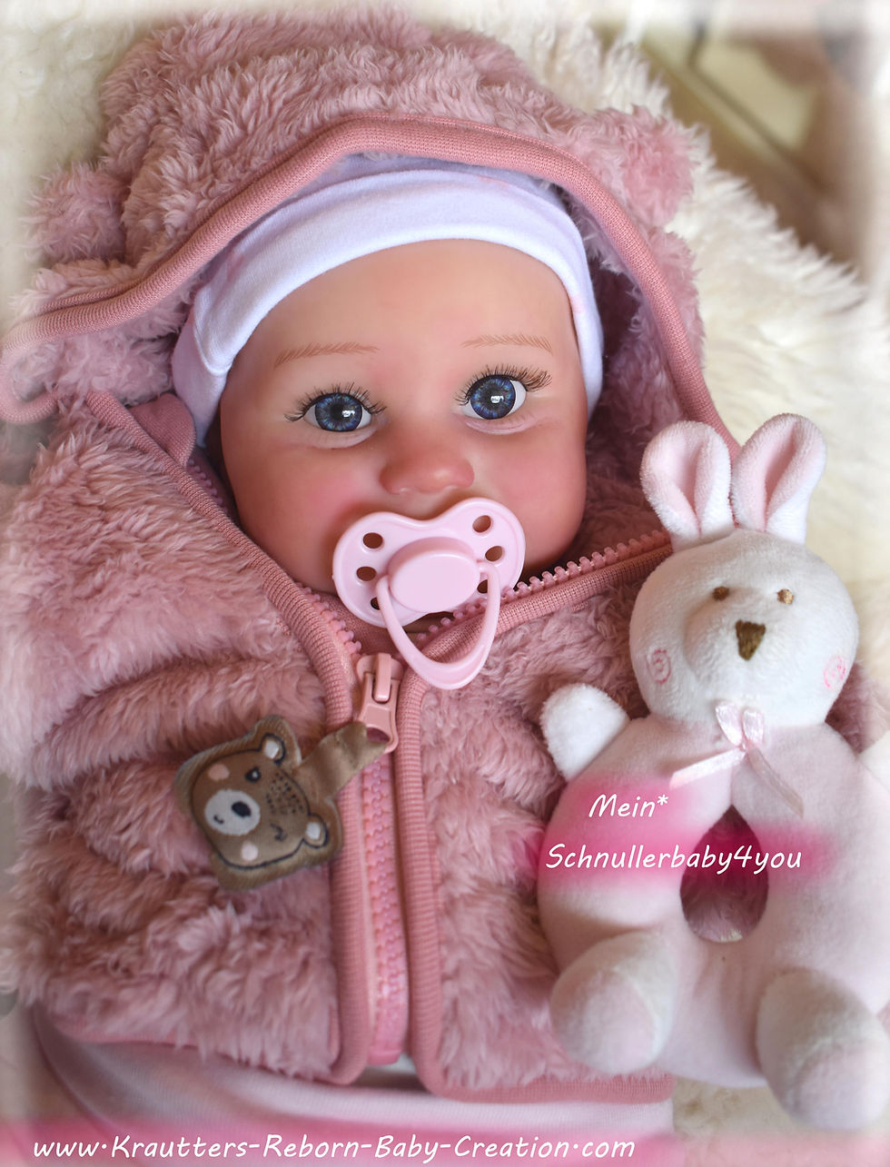Thumbnail: Winterbaby *Marlene* 60cm Süßes lebensecht wirkendes Reborn Baby Girl Nr.4