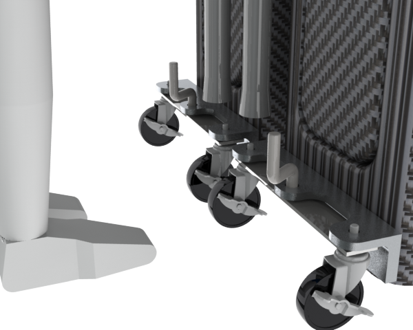 Casters for transport mode