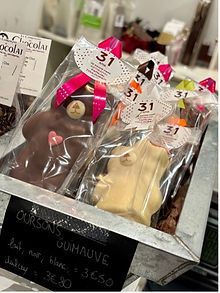 Ours en gimauve Saint Valentin réalisés par la Compagnie du Chocolat