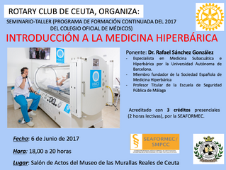 6 de junio: CURSO "INTRODUCCIÓN A LA MEDICINA HIPERBÁRICA"