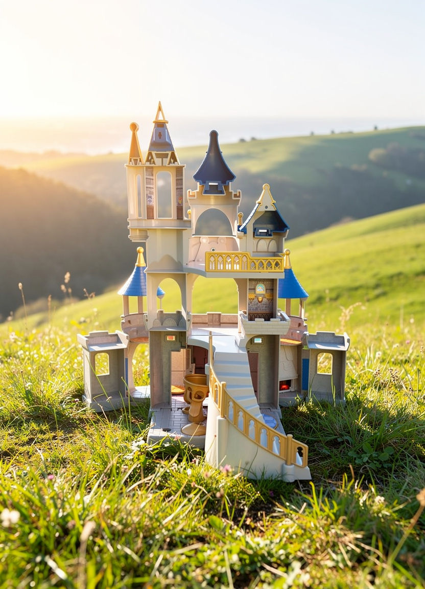 Thumbnail: Disney Parks Cinderella Castle Playset featuring iconic blue spires and gold acc