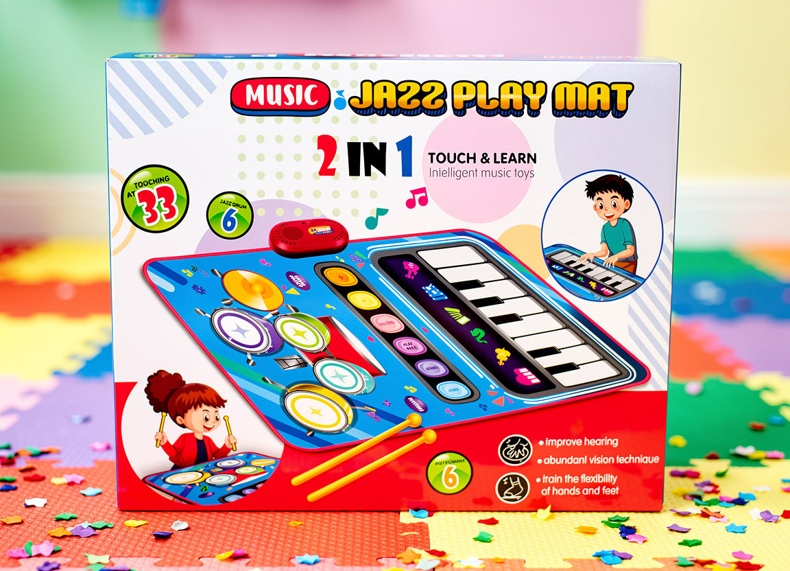 DQMOON 2-in-1 Baby Musical Mat