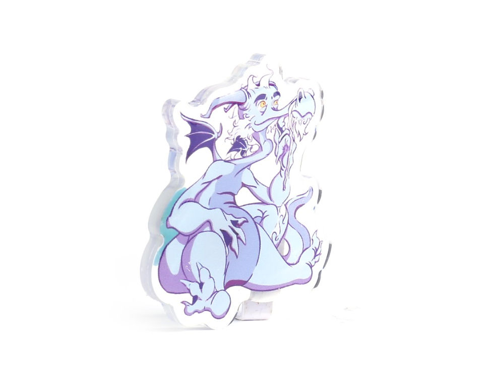 A7 Blue Dragon Acrylic Pin