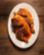 Pollo rostizado con guiso de coco
