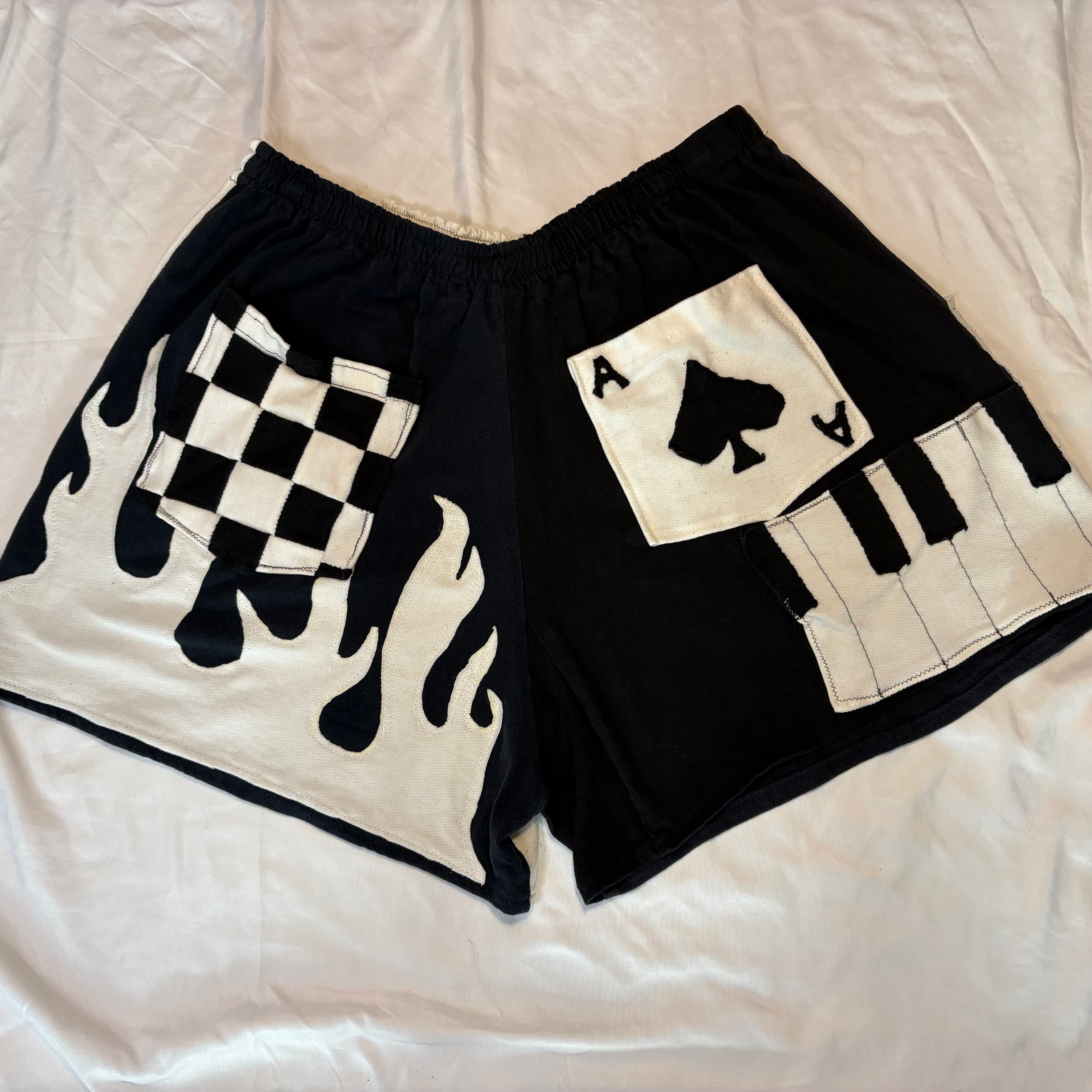 Black and White Shorts