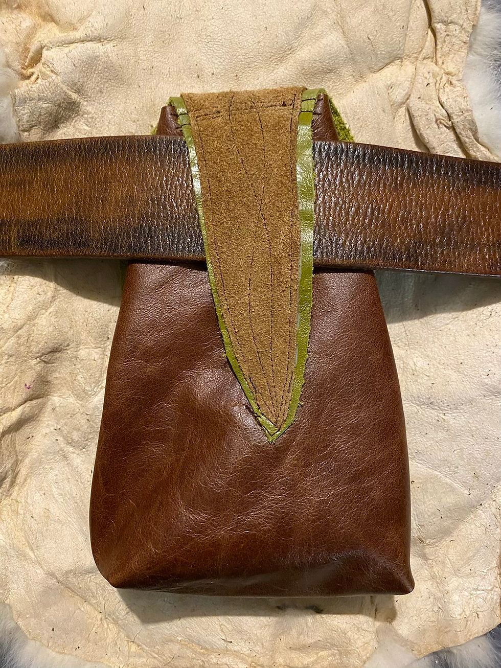 Thumbnail: Quail leather belt pouch 