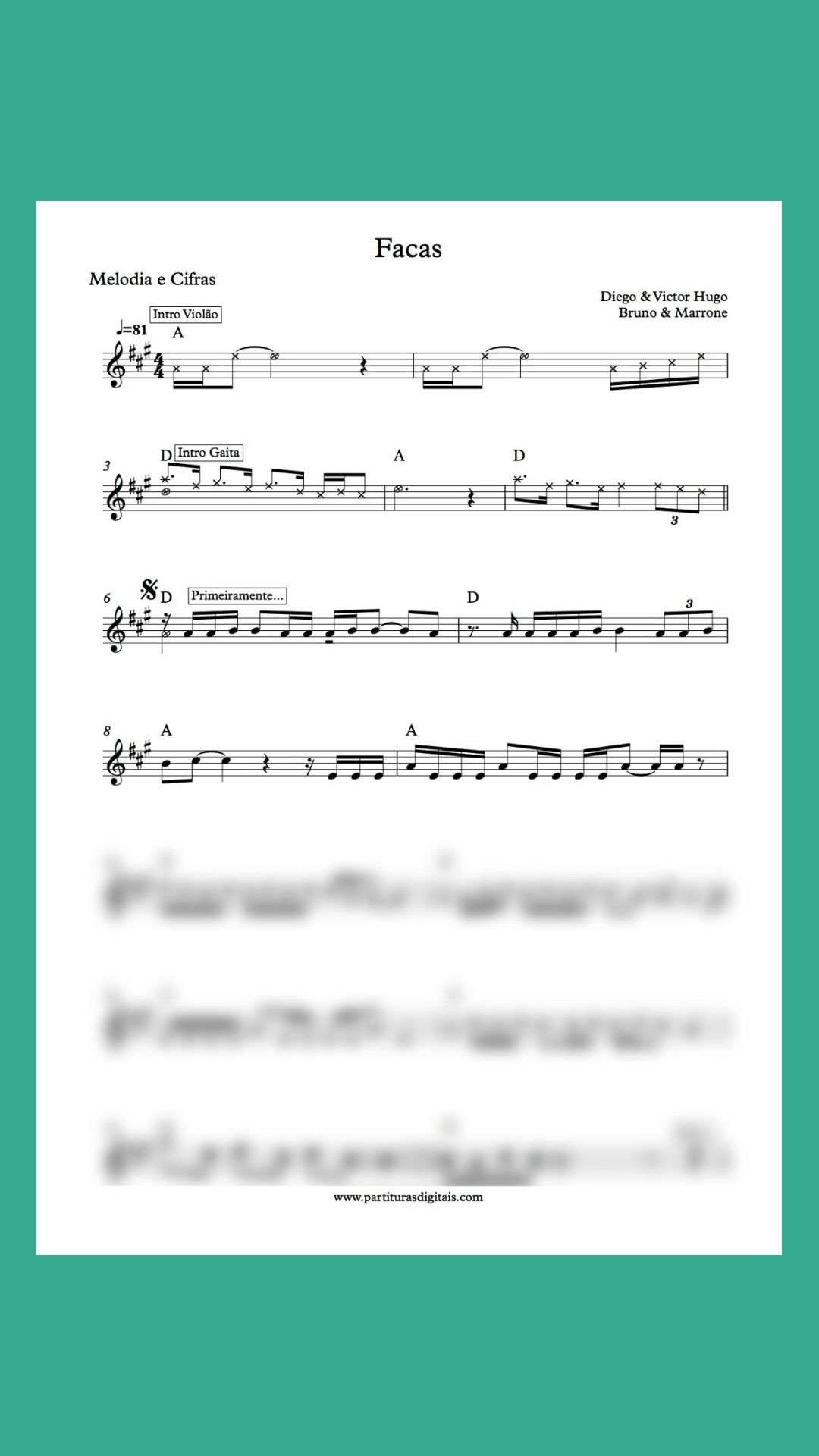 Facas - Diego & Victor Hugo Part. Bruno e Marrone