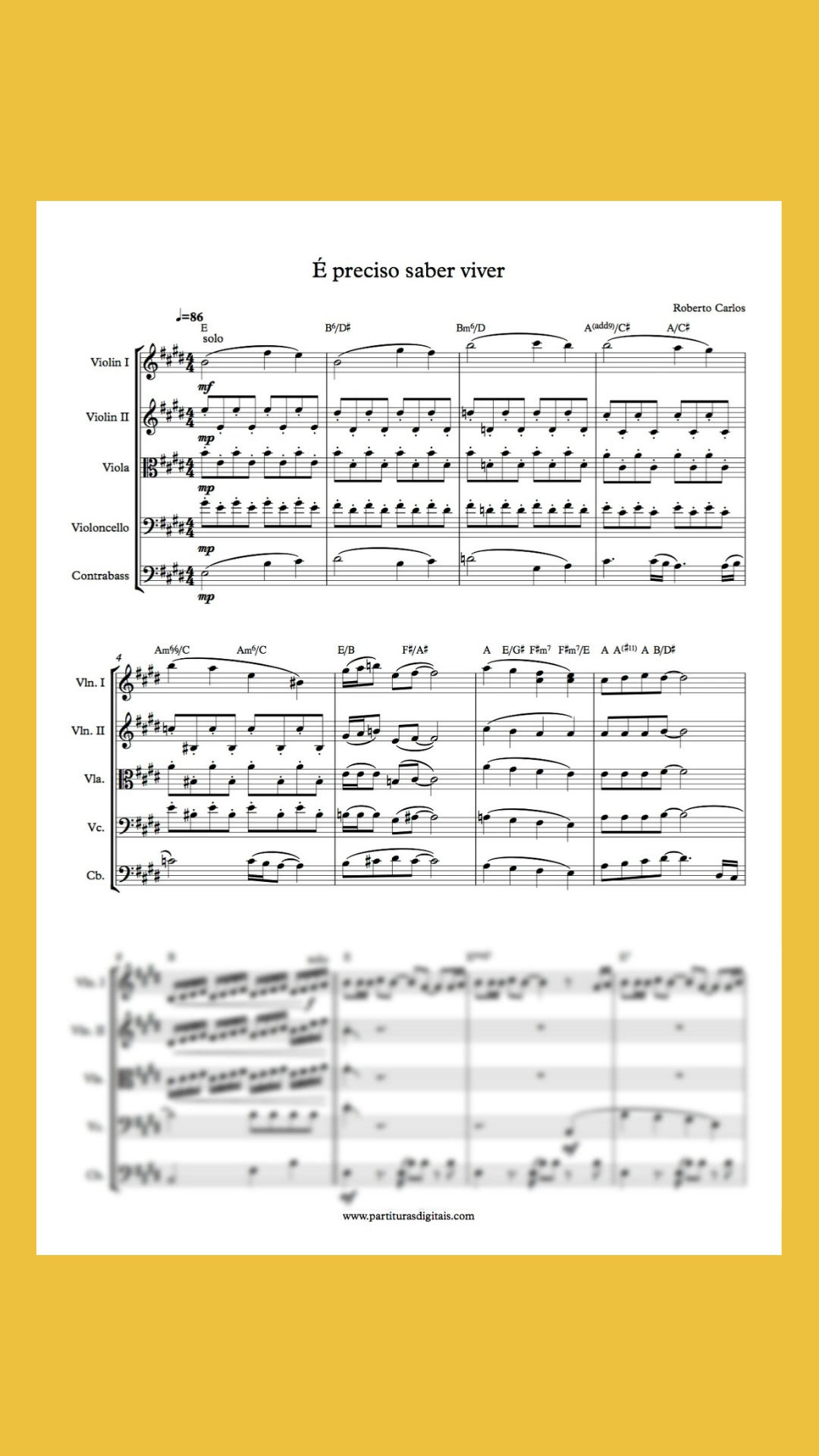 É preciso saber viver - Roberto Carlos (Arranjo Quinteto cordas)