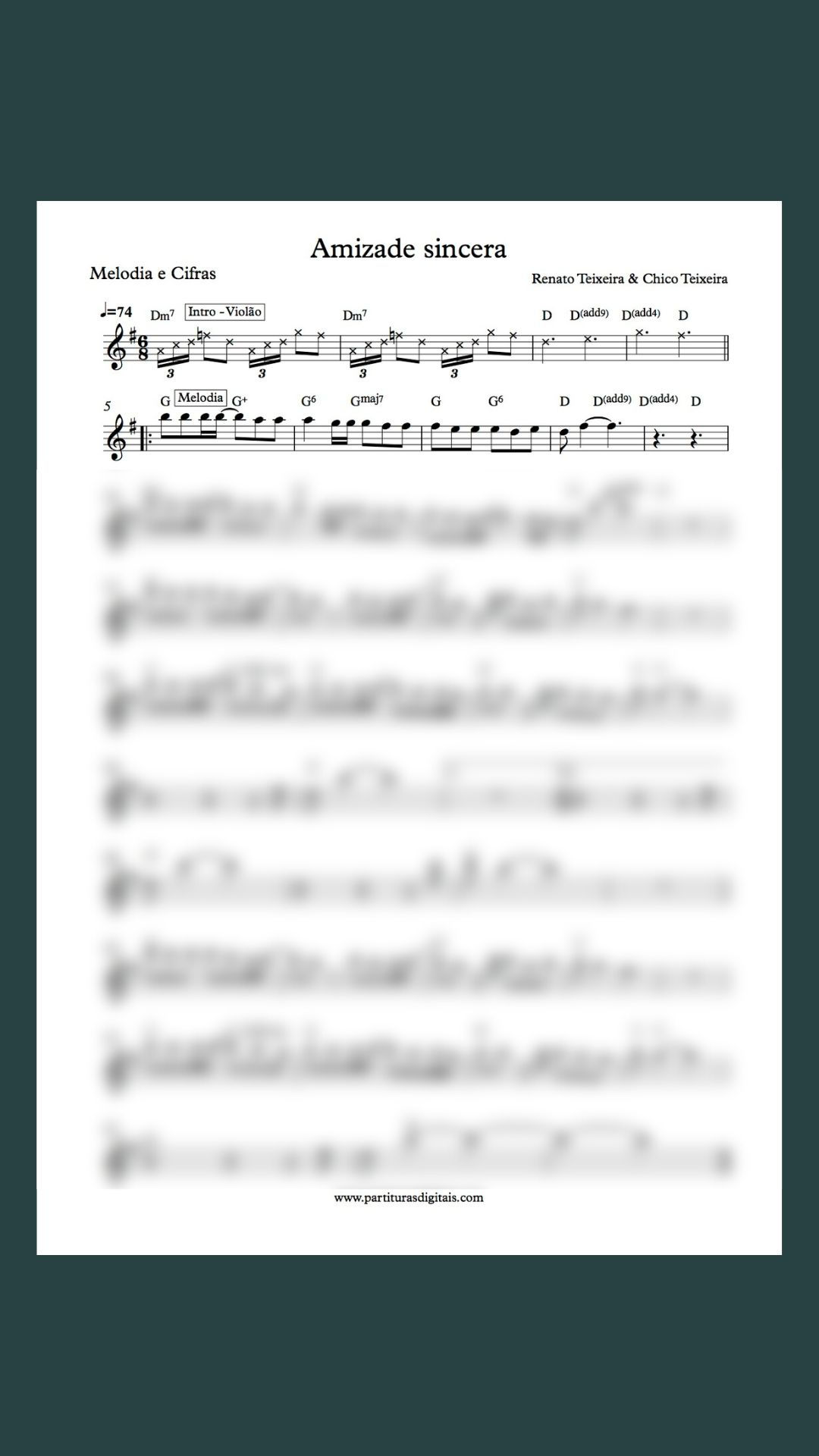 Amizade sincera - Renato Teixeira & Chico Teixeira