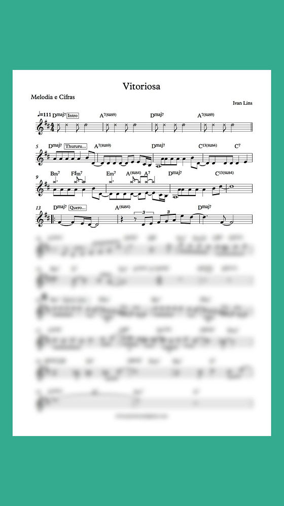 Vitoriosa - Ivan Lins | Partituras Digitais