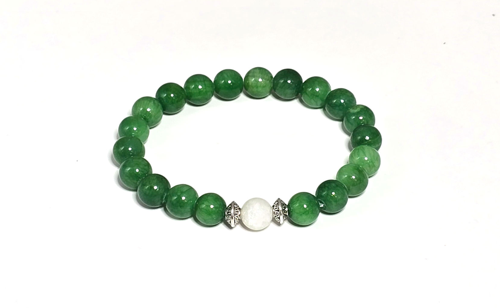 Natural Green Jade & MoonStone Bracelets