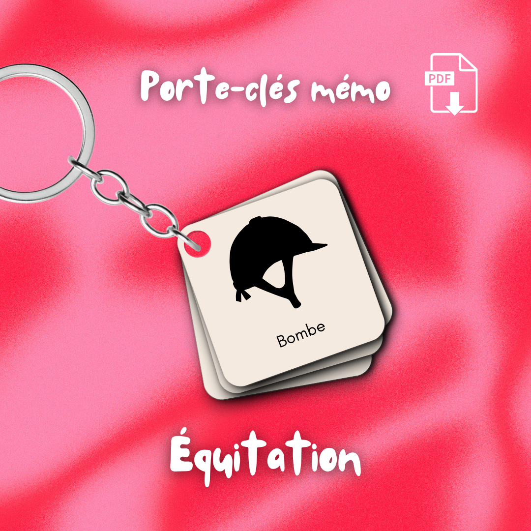 Porte-clés mémo : Équitation