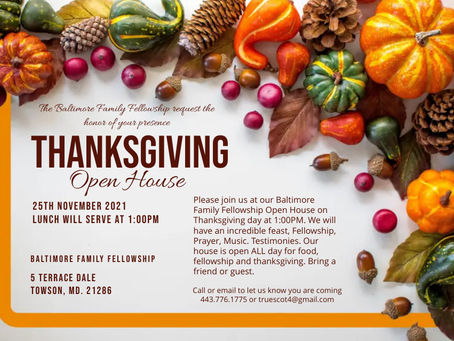Thanksgiving Open House