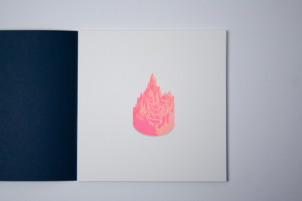Thumbnail: "Sacred Detritus" Risograph, Loose Bound Book