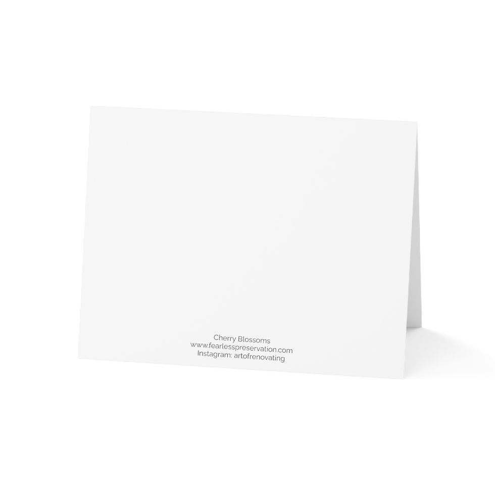 Thumbnail: Note Card - Cherry Blossoms (single card or in a set of 10)