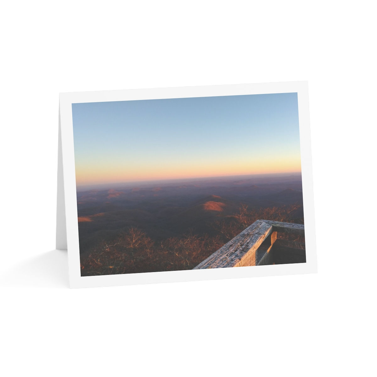 Note Card - Firetower View - North Georgia (single card or in a set of 10)