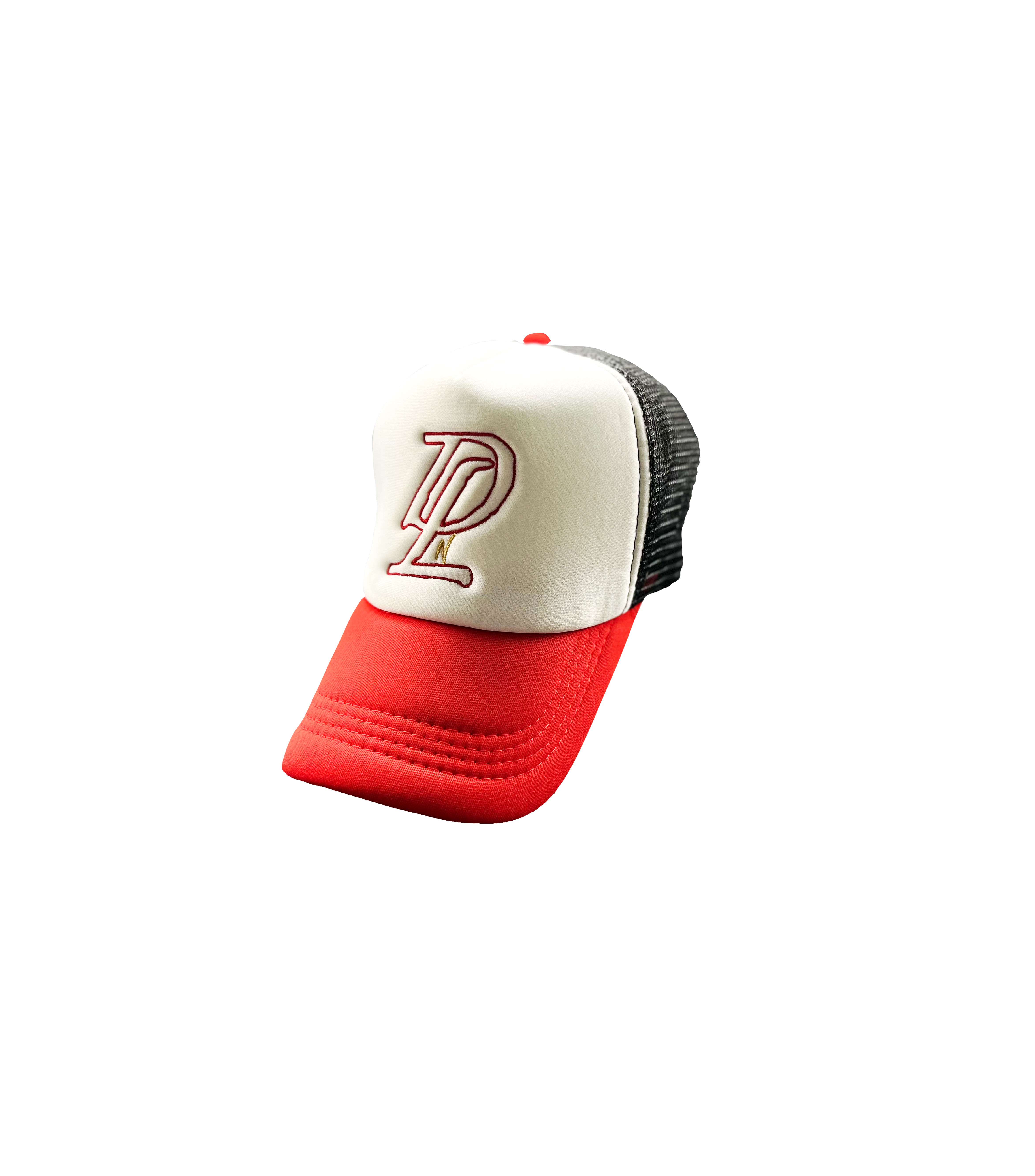 Red, Black and White Mesh Cap