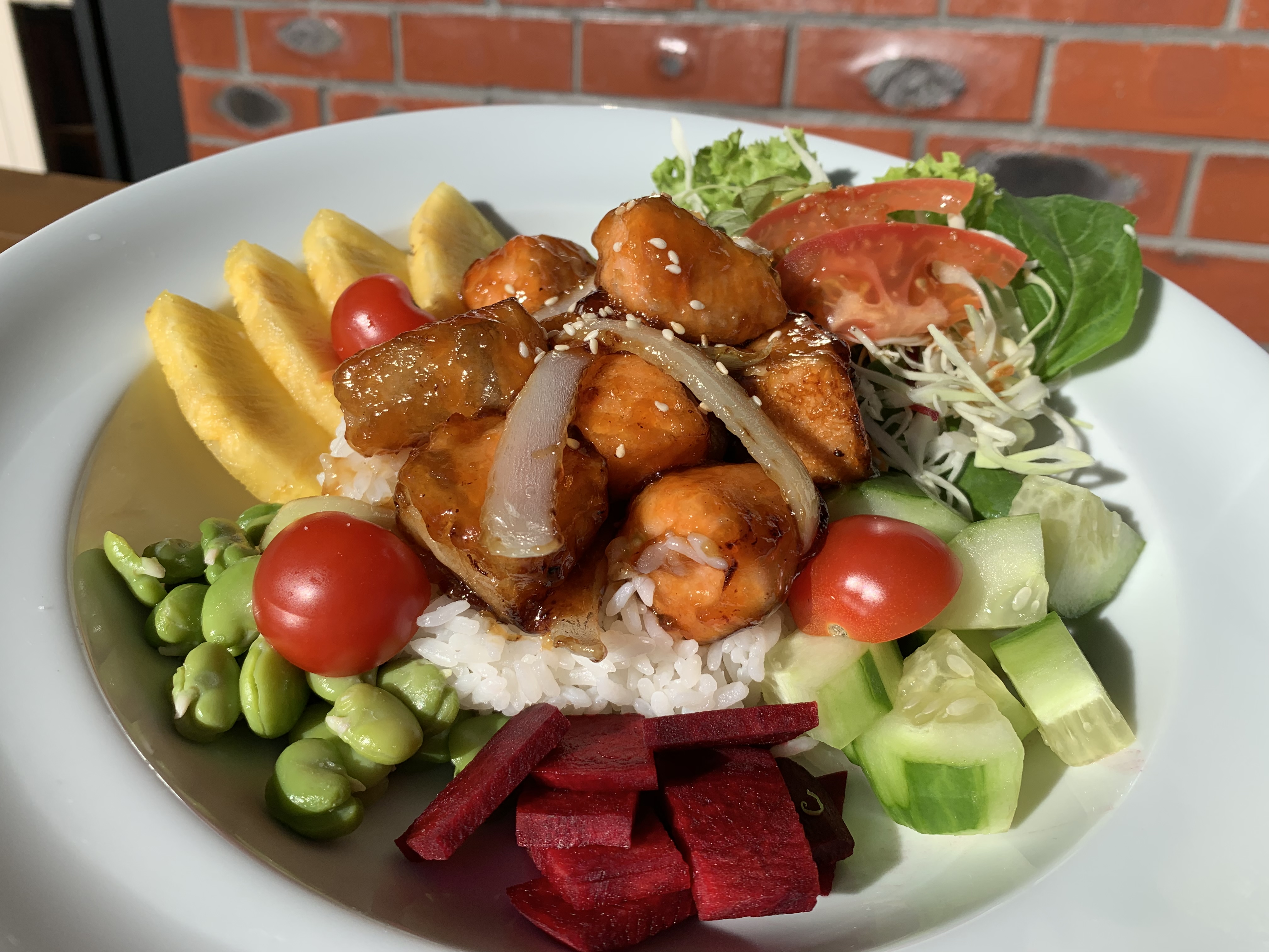 Arranged Food and Objects