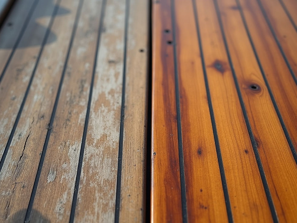 Yacht teak restoration