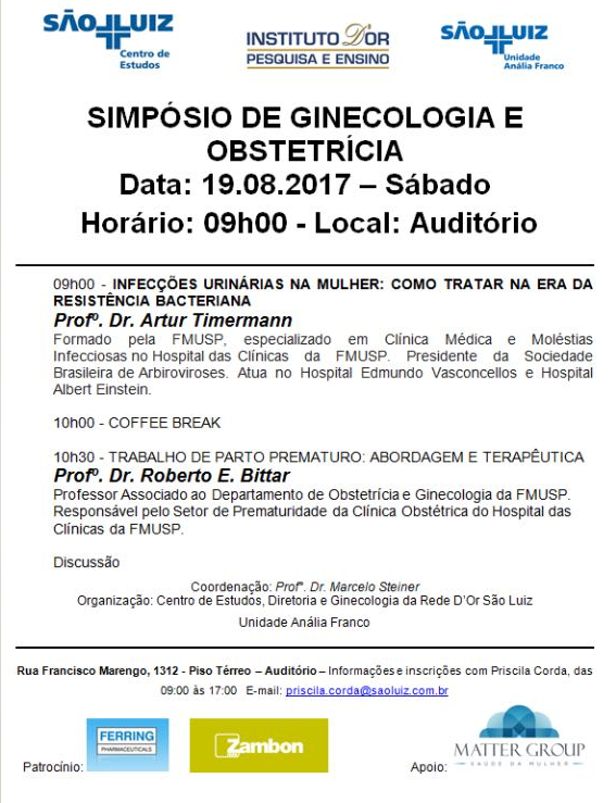 Simpósio de Ginecologia e Obstetrícia