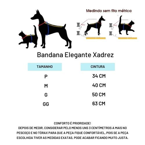 Miniatura: Bandana Elegante Xadrez