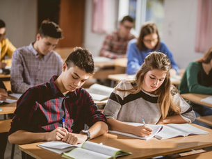 students having a productive study routine