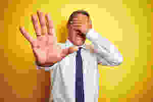 Business man doesn't want to deal with the issues