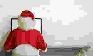 Santa Claus on computer