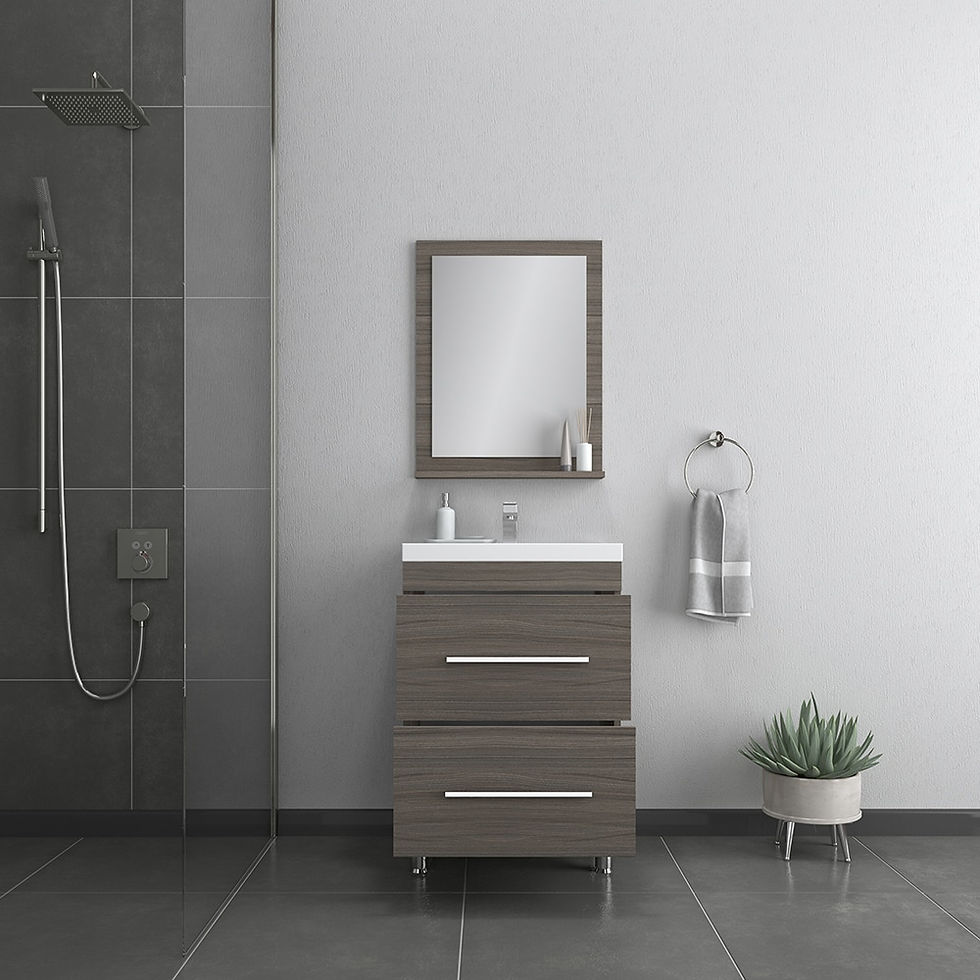 Thumbnail: Alya Bath Ripley 24 inch Gray Vanity with Sink