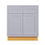 Thumbnail: RTA Inset Light Grey Shaker Base Cabinet - 30”W x 34-1/2”H x 24”D