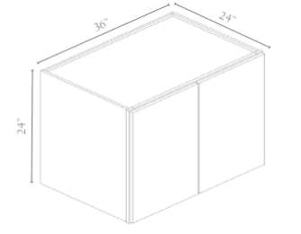 Thumbnail: White Shaker - REFRIGERATOR WALL CABINETS – 24″ DEEP