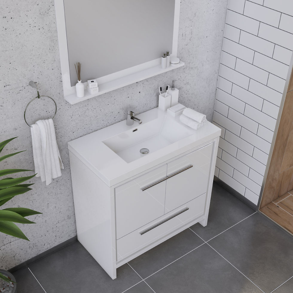 Thumbnail: Sortino 36 inch Modern Bathroom Vanity, White
