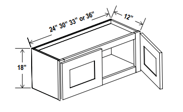 Wall Cabinet - 36”W x 18”H x 12”D - 2D