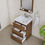 Thumbnail: Paterno 24 inch Modern Freestanding Bathroom Vanity in Rosewood