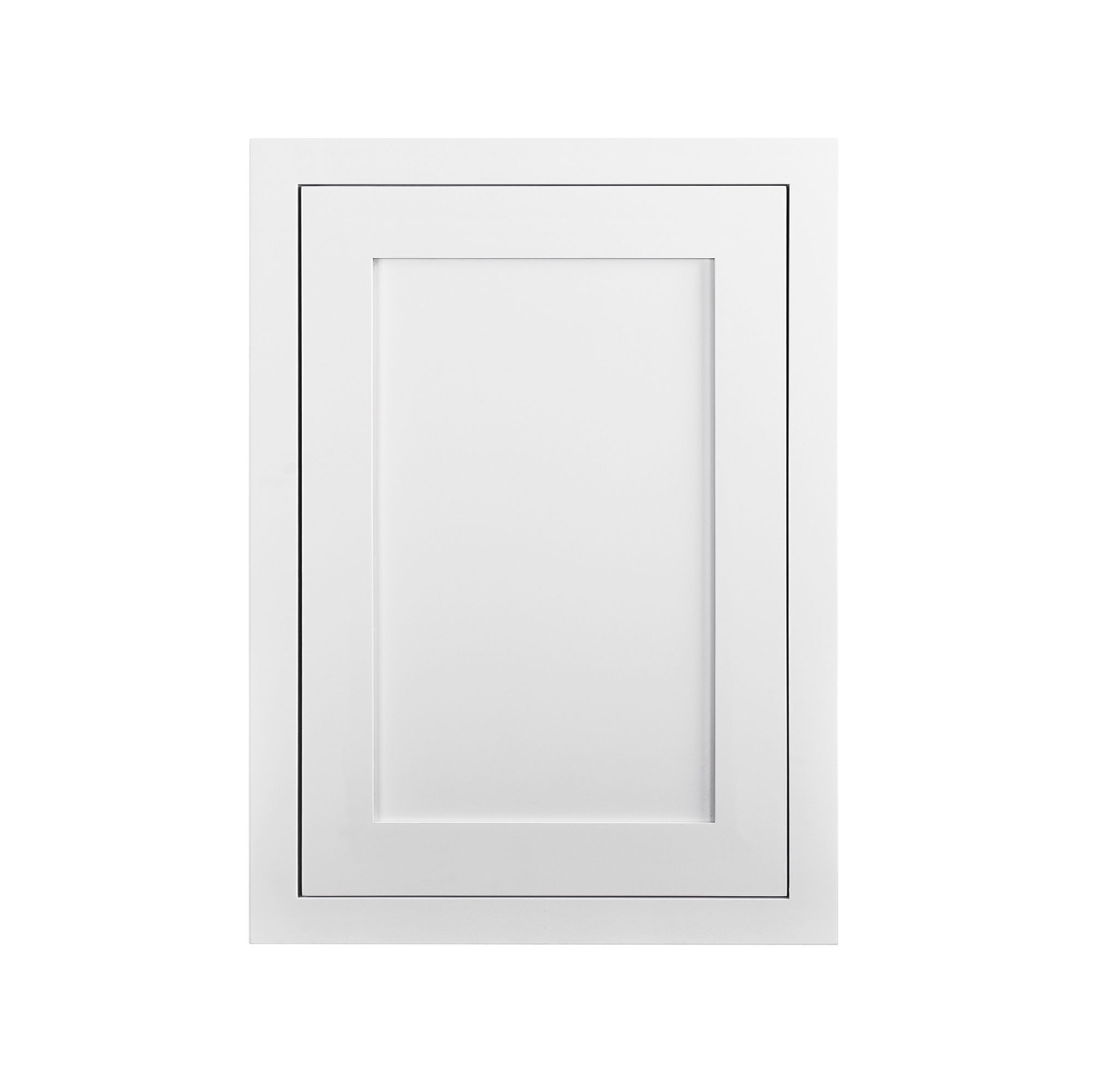 RTA White Shaker Inset Wall Cabinet 21"W x 30"H x 14"D (1 Door, 2 Shelves)